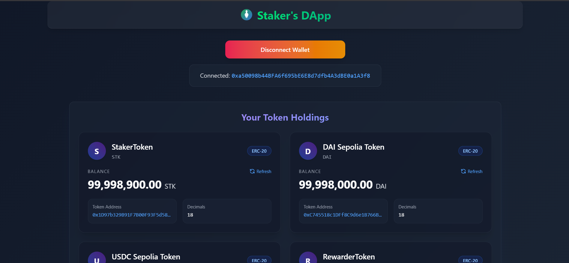 STAKER DApp